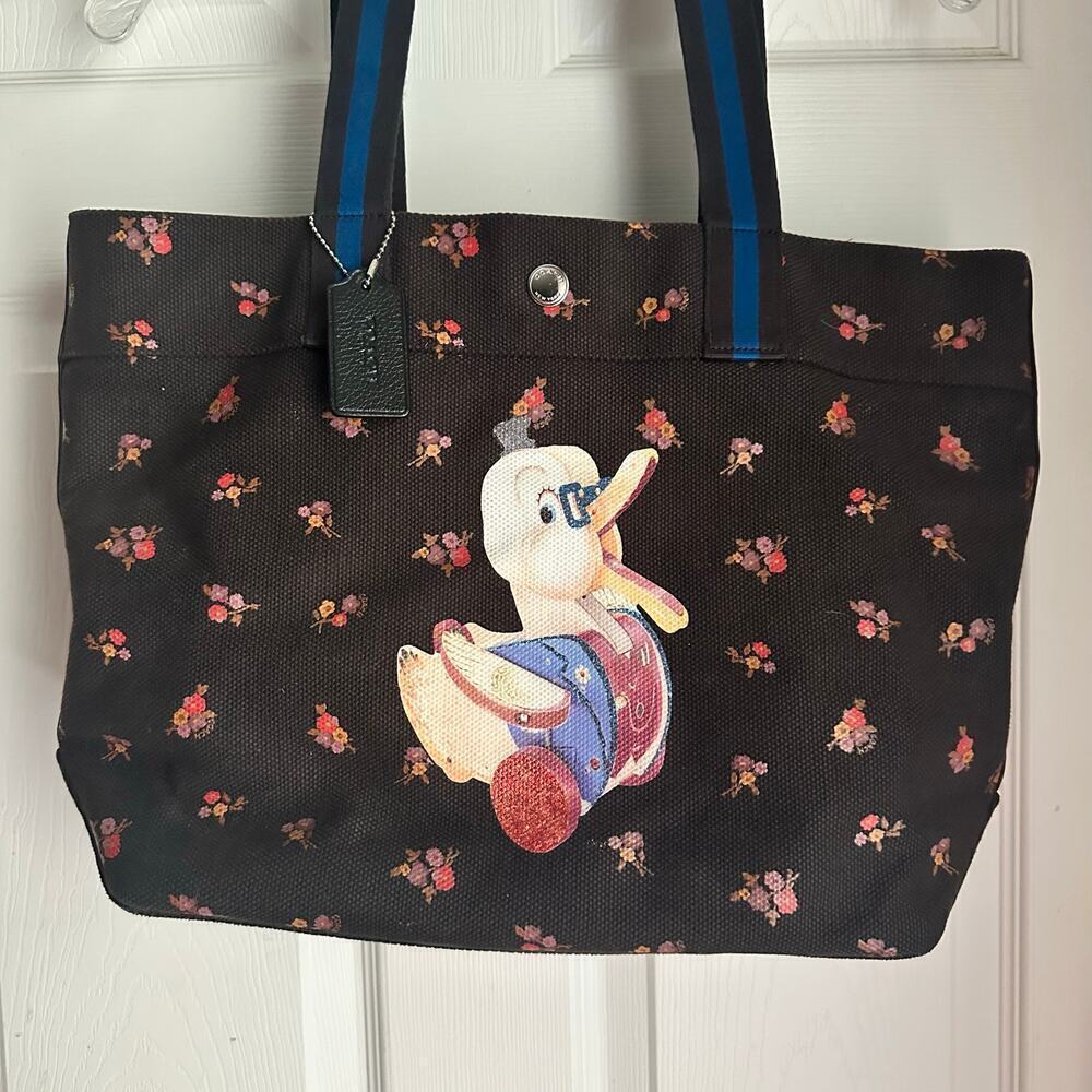 Coach Fisher Price Doodle Duck Canvas Tote Bag Rare - Picture 3 of 13